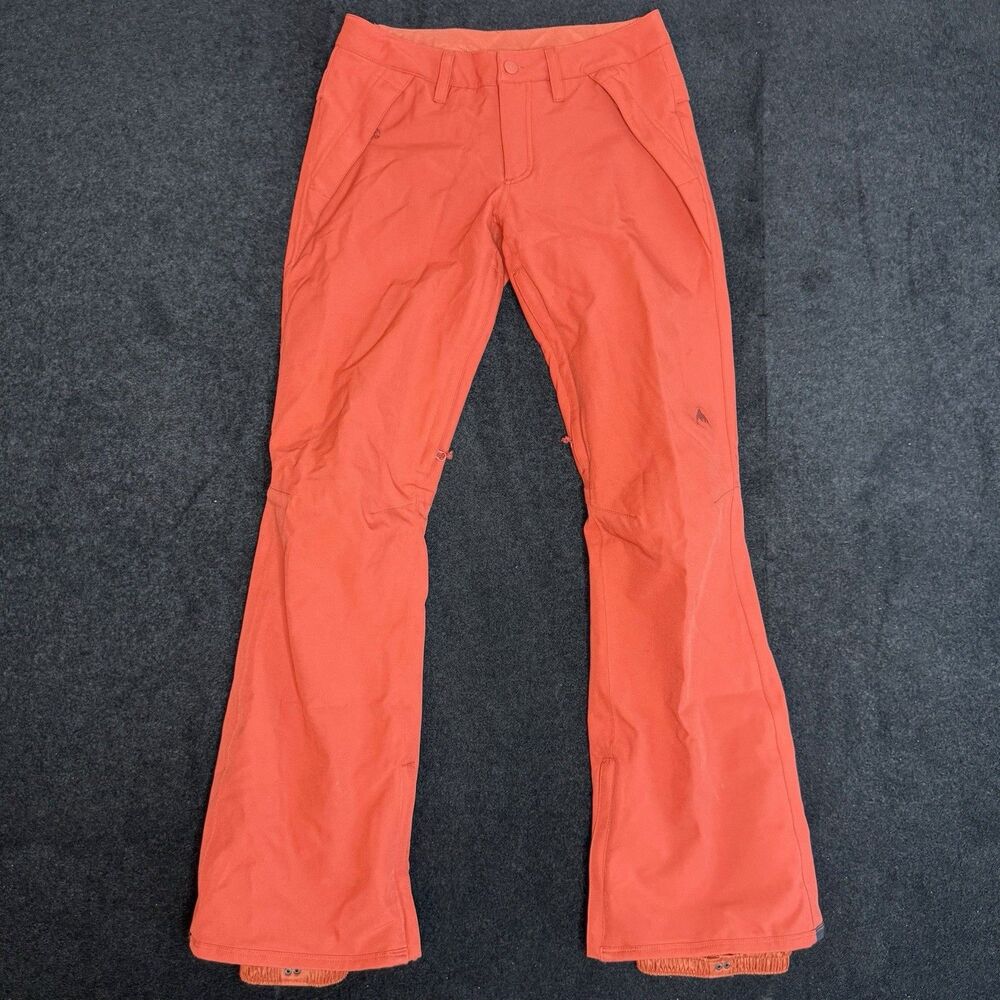 Burton Society Women XS Orange Insulated Snowboard Ski Pants Thermolite